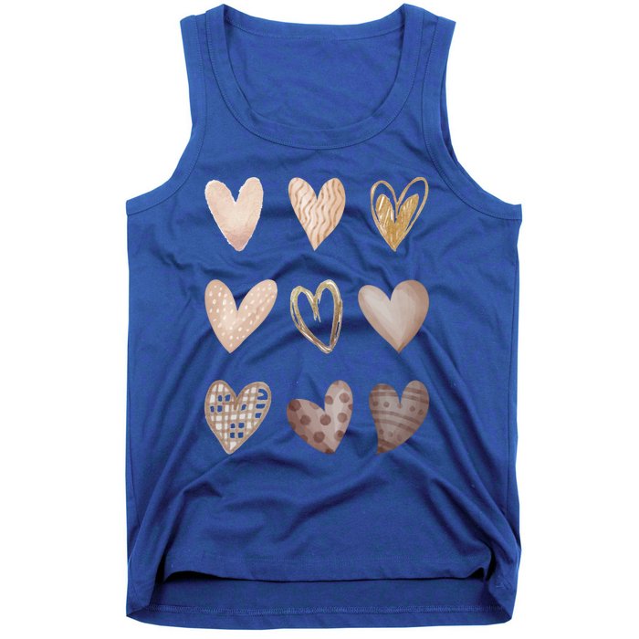 Melanin Hearts Skin Tone Gift Shades Of Melanin Black Pride Gift Tank Top