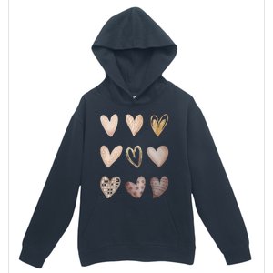 Melanin Hearts Skin Tone Gift Shades Of Melanin Black Pride Gift Urban Pullover Hoodie