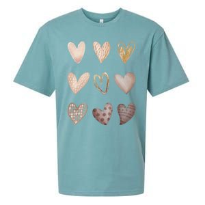 Melanin Hearts Skin Tone Gift Shades Of Melanin Black Pride Gift Sueded Cloud Jersey T-Shirt