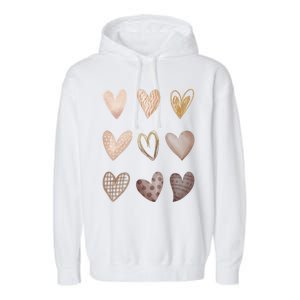 Melanin Hearts Skin Tone Gift Shades Of Melanin Black Pride Gift Garment-Dyed Fleece Hoodie