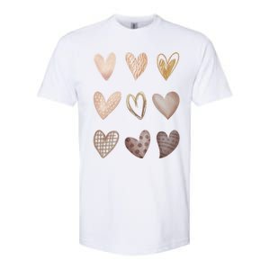 Melanin Hearts Skin Tone Gift Shades Of Melanin Black Pride Gift Softstyle CVC T-Shirt