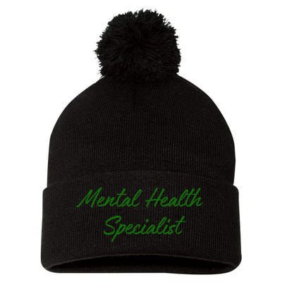 Mental Health Specialist Pom Pom 12in Knit Beanie