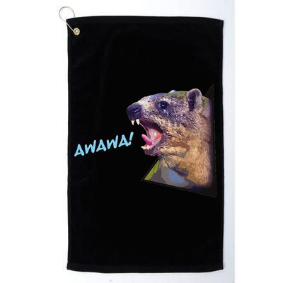 Mama Hyrax Screaming Mom Hyrax Golf Towel