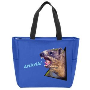 Mama Hyrax Screaming Mom Hyrax Zip Tote Bag