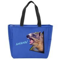 Mama Hyrax Screaming Mom Hyrax Zip Tote Bag