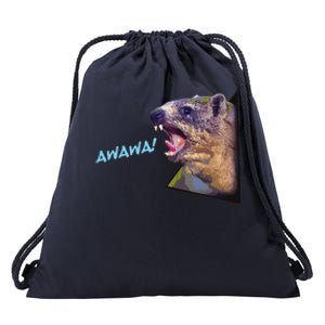 Mama Hyrax Screaming Mom Hyrax Drawstring Bag