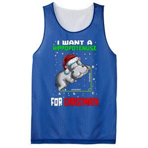 Math Hippopotamus Saying I Want A Hippopotenuse Gift Mesh Reversible Basketball Jersey Tank