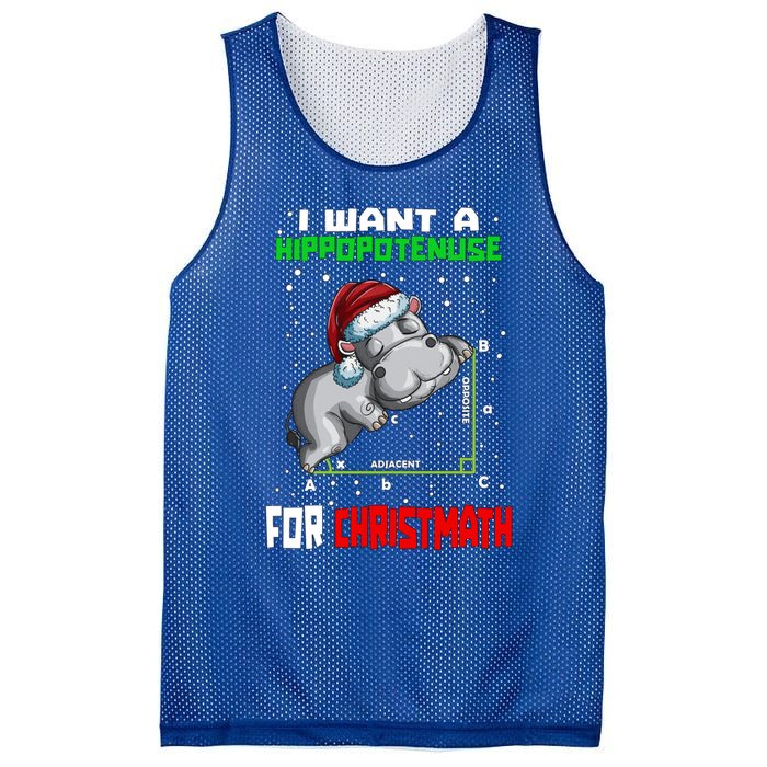 Math Hippopotamus Saying I Want A Hippopotenuse Gift Mesh Reversible Basketball Jersey Tank