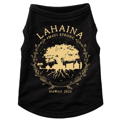 Maui Hawaii Shoreline Supportive Golden Maui Strong Lahaina Banyan Tree Doggie Tank