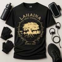 Maui Hawaii Shoreline Supportive Golden Maui Strong Lahaina Banyan Tree Performance Shirt