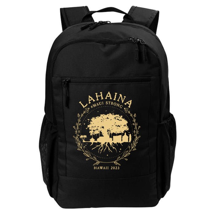 Maui Hawaii Shoreline Supportive Golden Maui Strong Lahaina Banyan Tree Backpack