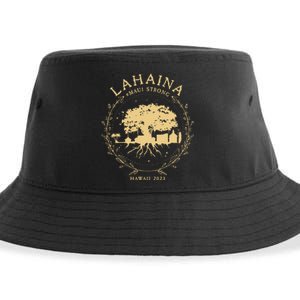 Maui Hawaii Shoreline Supportive Golden Maui Strong Lahaina Banyan Tree Sustainable Bucket Hat