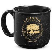 Maui Hawaii Shoreline Supportive Golden Maui Strong Lahaina Banyan Tree 15oz Campfire Ceramic Mug