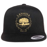 Maui Hawaii Shoreline Supportive Golden Maui Strong Lahaina Banyan Tree Flatbill Hat