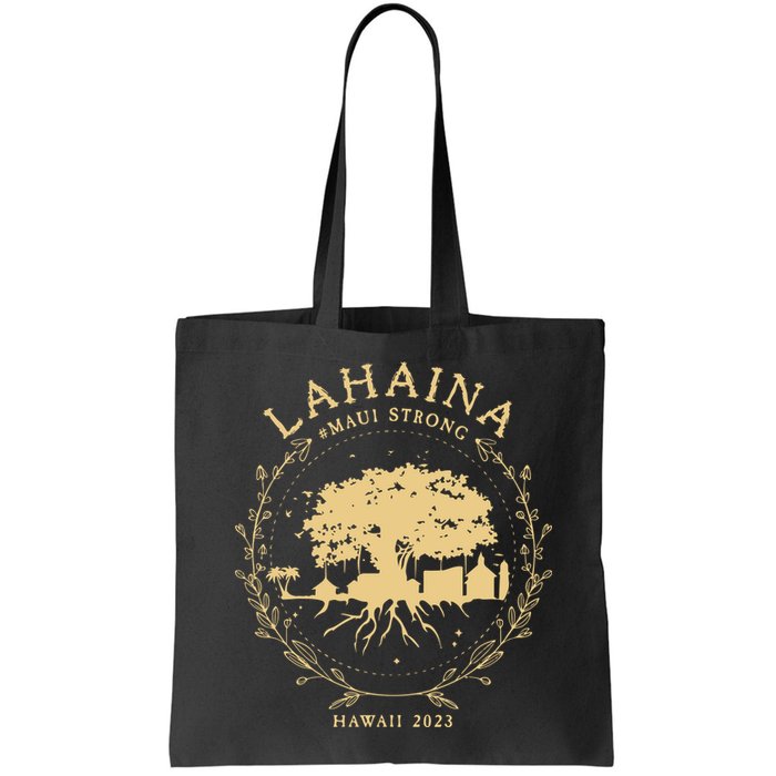 Maui Hawaii Shoreline Supportive Golden Maui Strong Lahaina Banyan Tree Bag
