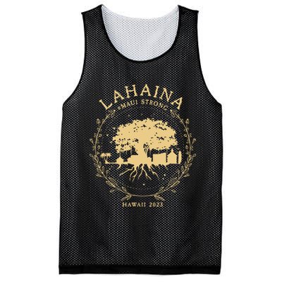 Maui Hawaii Shoreline Supportive Golden Maui Strong Lahaina Banyan Tree Mesh Reversible Basketball Jersey Tank