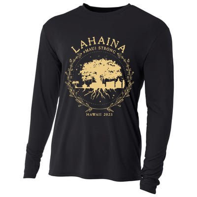 Maui Hawaii Shoreline Supportive Golden Maui Strong Lahaina Banyan Tree Cooling Performance Long Sleeve Crew