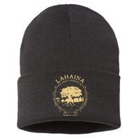 Maui Hawaii Shoreline Supportive Golden Maui Strong Lahaina Banyan Tree Sustainable Knit Beanie