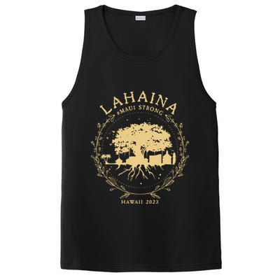 Maui Hawaii Shoreline Supportive Golden Maui Strong Lahaina Banyan Tree PosiCharge Competitor Tank