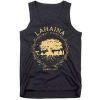 Maui Hawaii Shoreline Supportive Golden Maui Strong Lahaina Banyan Tree Tank Top
