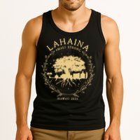 Maui Hawaii Shoreline Supportive Golden Maui Strong Lahaina Banyan Tree Tank Top
