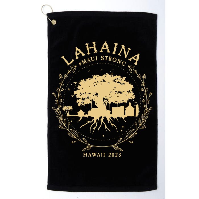 Maui Hawaii Shoreline Supportive Golden Maui Strong Lahaina Banyan Tree Golf Towel