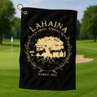 Maui Hawaii Shoreline Supportive Golden Maui Strong Lahaina Banyan Tree Golf Towel