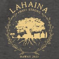 Maui Hawaii Shoreline Supportive Golden Maui Strong Lahaina Banyan Tree Vector Backpack