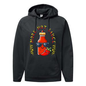 More Hot Sauce Spicy Food Lover Kawaii Performance Fleece Hoodie