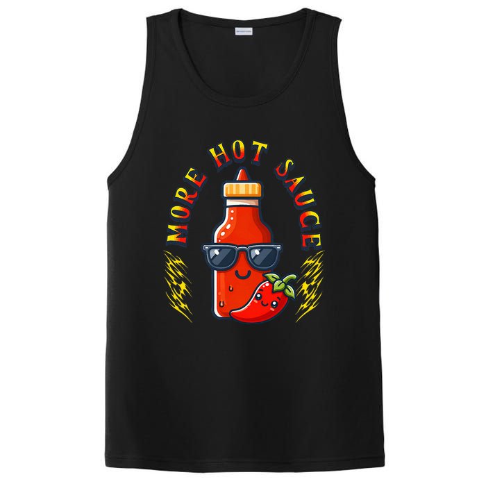 More Hot Sauce Spicy Food Lover Kawaii PosiCharge Competitor Tank