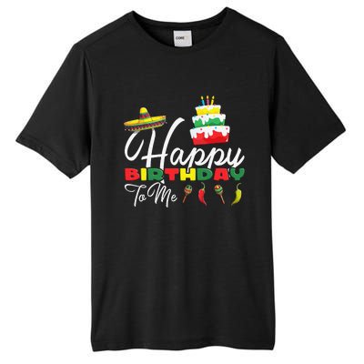 Mexican Holliday Sombrero Cute Cake Happy Birthday To Me Tall Fusion ChromaSoft Performance T-Shirt