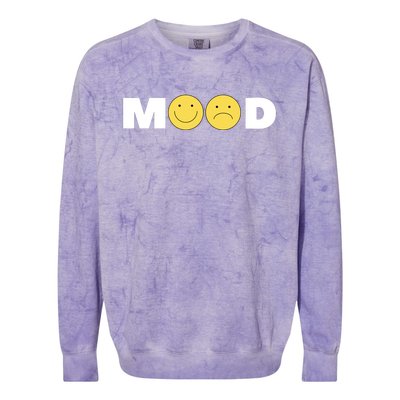 Mood Happy Sad Smiley Face Colorblast Crewneck Sweatshirt