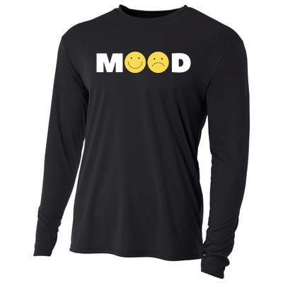 Mood Happy Sad Smiley Face Cooling Performance Long Sleeve Crew