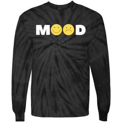 Mood Happy Sad Smiley Face Tie-Dye Long Sleeve Shirt