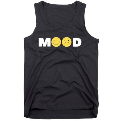 Mood Happy Sad Smiley Face Tank Top