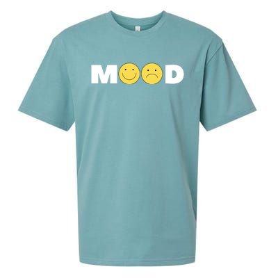 Mood Happy Sad Smiley Face Sueded Cloud Jersey T-Shirt