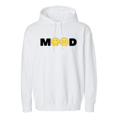 Mood Happy Sad Smiley Face Garment-Dyed Fleece Hoodie