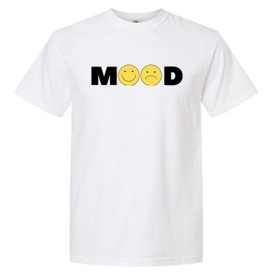 Mood Happy Sad Smiley Face Garment-Dyed Heavyweight T-Shirt