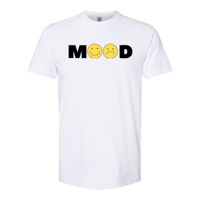 Mood Happy Sad Smiley Face Softstyle CVC T-Shirt