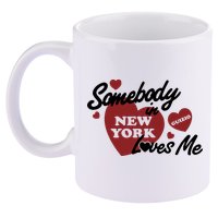 Mia Healey Somebody In New York Loves Me Guizio 11oz C Handle Ceramic Mug