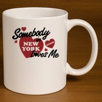 Mia Healey Somebody In New York Loves Me Guizio 11oz C Handle Ceramic Mug