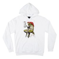 Mushroom Hat Samurai Frog Vintage Japanese Warrior Hoodie