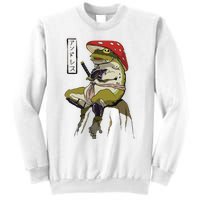 Mushroom Hat Samurai Frog Vintage Japanese Warrior Sweatshirt