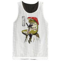 Mushroom Hat Samurai Frog Vintage Japanese Warrior Mesh Reversible Basketball Jersey Tank