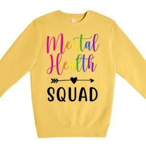 Mental Health Squad Awareness Colorful Premium Crewneck Sweatshirt