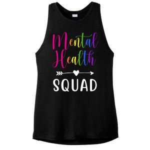 Mental Health Squad Awareness Colorful Ladies PosiCharge Tri-Blend Wicking Tank