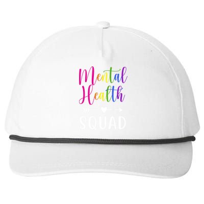 Mental Health Squad Awareness Colorful Snapback Five-Panel Rope Hat