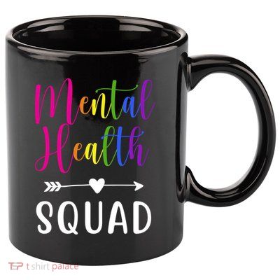 Mental Health Squad Awareness Colorful 11oz C Handle Ceramic Mug