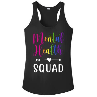 Mental Health Squad Awareness Colorful Ladies PosiCharge Competitor Racerback Tank