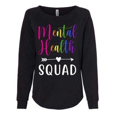 Mental Health Squad Awareness Colorful Womens California Wash Sweatshirt